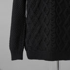 incarnation インカネーション / 美品 23AW VIRGIN WOOL CABRE CARDIGAN with HAND STITCH / ニット / size M (BLACK)