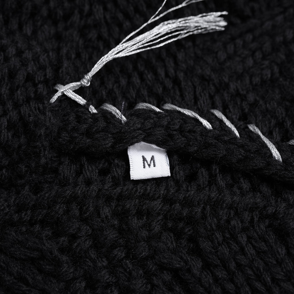 incarnation インカネーション / 美品 23AW VIRGIN WOOL CABRE CARDIGAN with HAND STITCH / ニット / size M (BLACK)