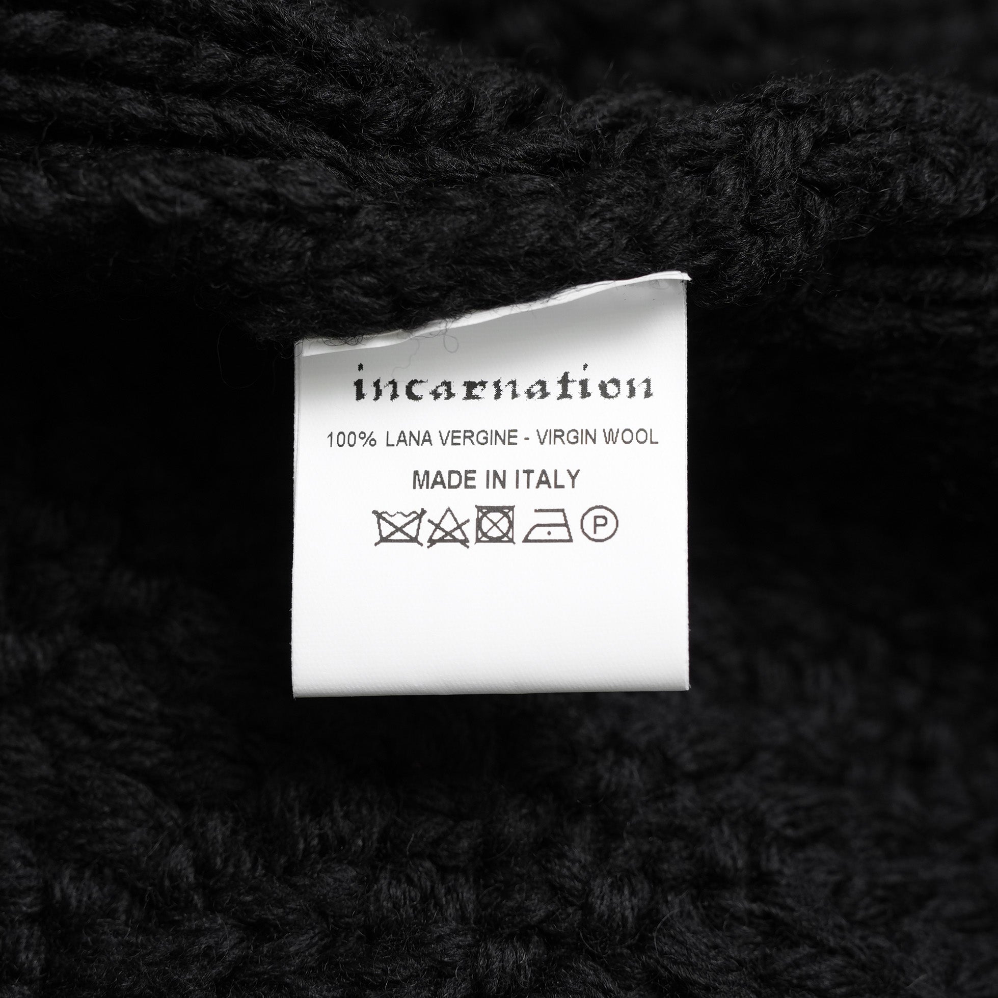 incarnation インカネーション / 美品 23AW VIRGIN WOOL CABRE CARDIGAN with HAND STITCH / ニット / size M (BLACK)
