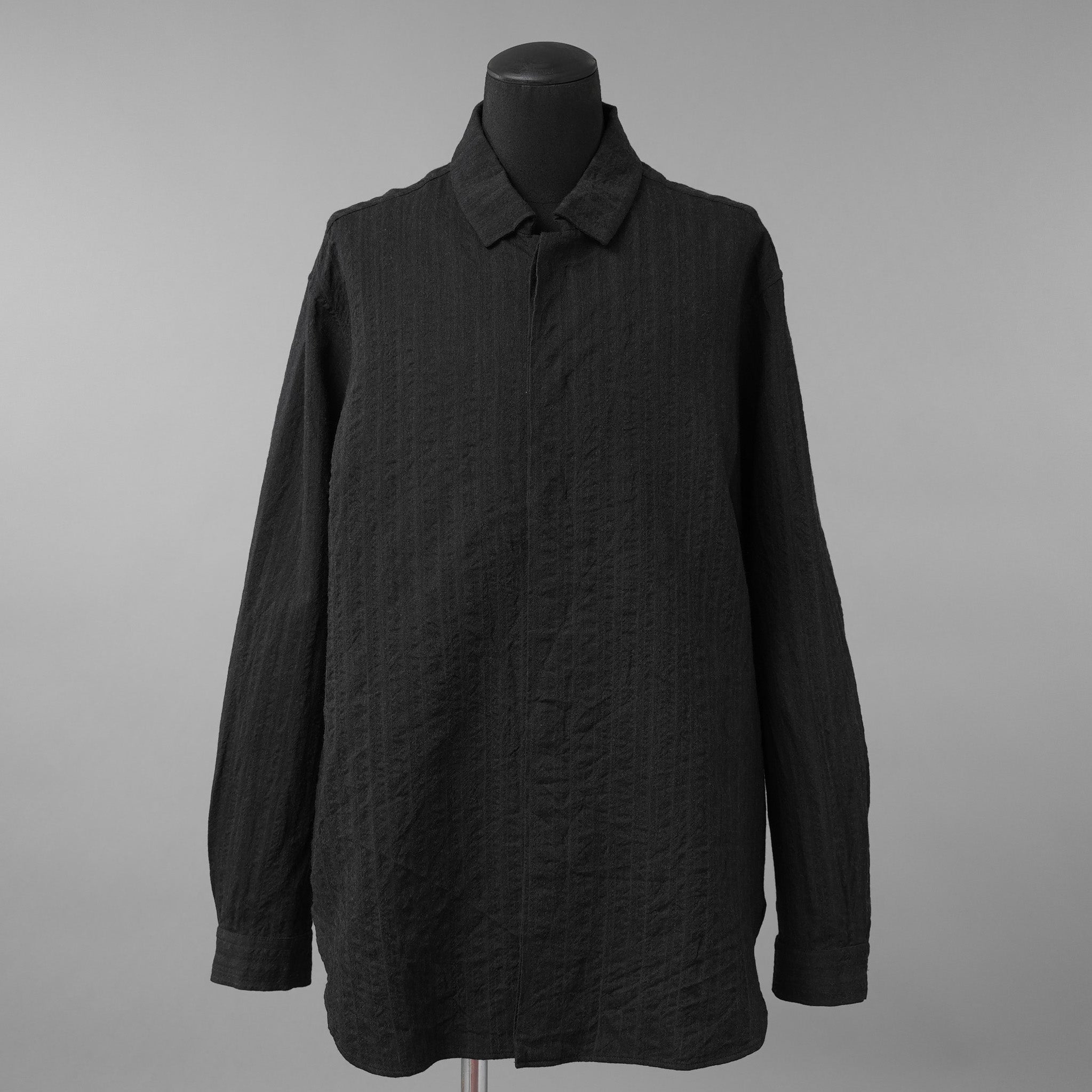 未使用 forme d'expression フォルメ デ エクスプレッション  / 25AW Minimal Outer Shirt / 長袖シャツ / B95F / size M (OFF BLACK)