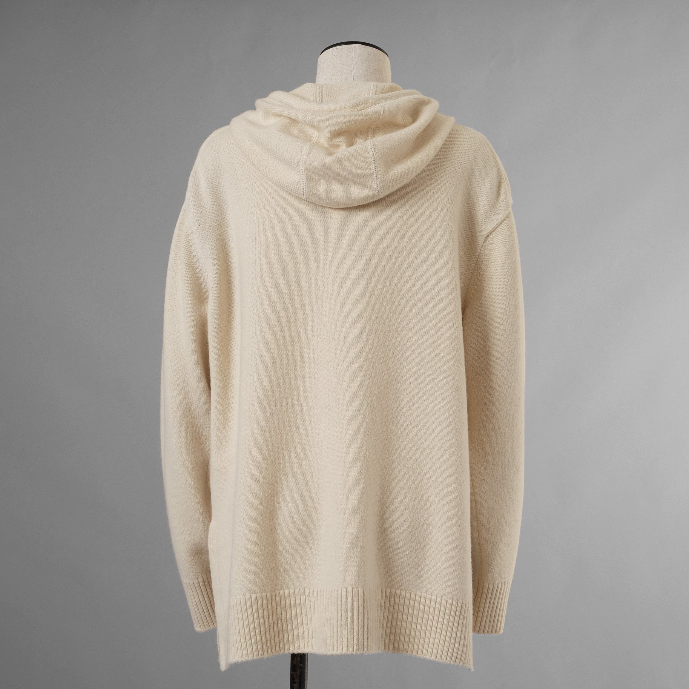 FENDI フェンディ / 美品 21AW カシミア FFエンボス フーディ ニットパーカー / FZX841 ALAK / size 40 (IVORY) レディース 352076-izm