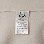 FENDI フェンディ / 美品 21AW カシミア FFエンボス フーディ ニットパーカー / FZX841 ALAK / size 40 (IVORY) レディース 352076-izm