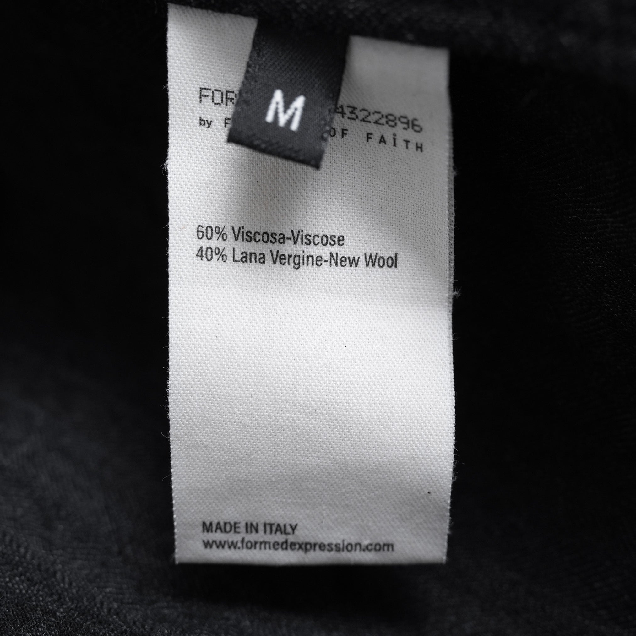 未使用 forme d'expression フォルメ デ エクスプレッション  / 25AW Minimal Outer Shirt / 長袖シャツ / B95F / size M (OFF BLACK)