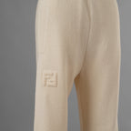 FENDI フェンディ / 美品 21AW カシミア FFエンボス フーディ ニットパンツ / FZR763 ALAK / size 40 (IVORY) レディース 352075-izm