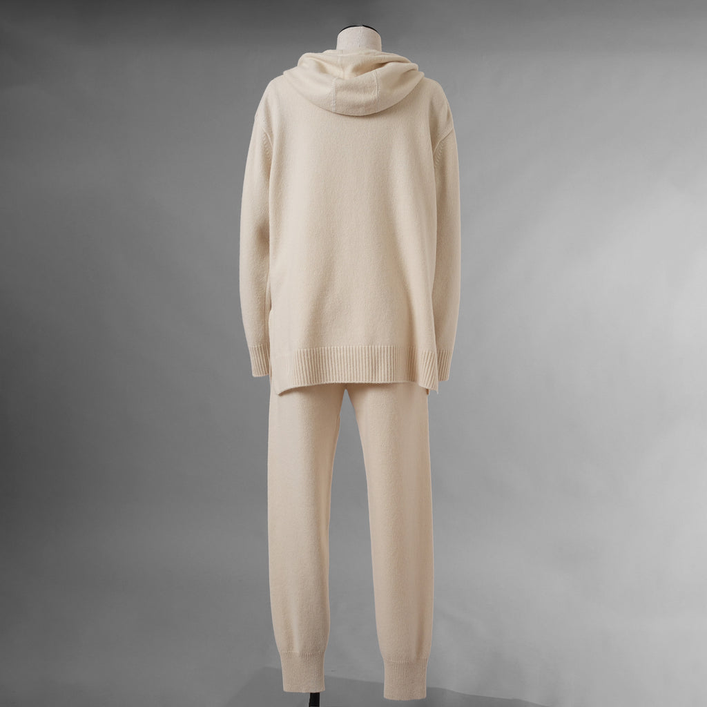 FENDI フェンディ / 美品 21AW カシミア FFエンボス フーディ ニットパンツ / FZR763 ALAK / size 40 (IVORY) レディース 352075-izm