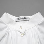Christian Dior クリスチャンディオール / 美品 22SS Bee ビー刺繍 パフスリーブ コットン ブラウス シャツ / 半袖シャツ / 321B36A3356 / size 42 (WHITE) レディース