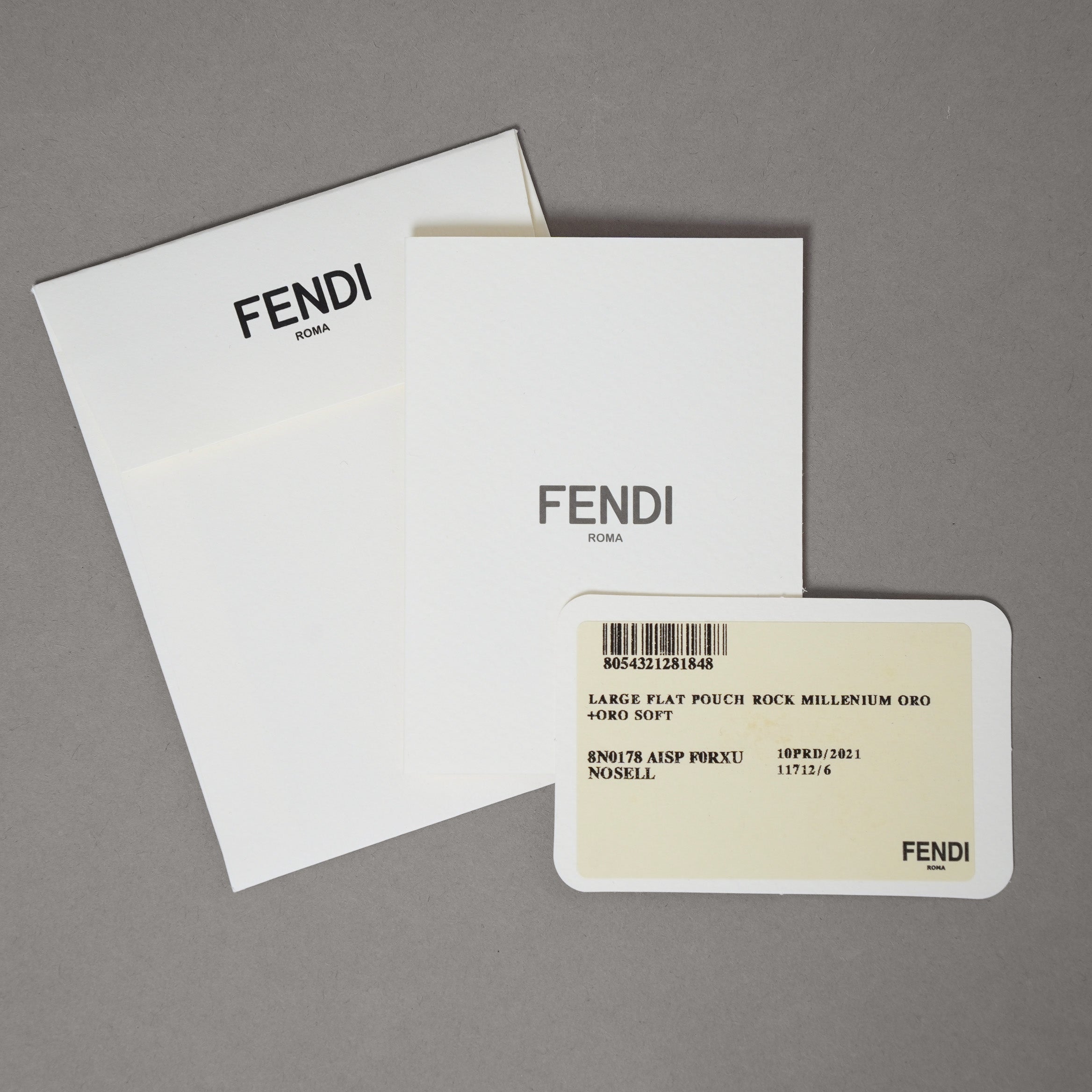 FENDI フェンディ / 美品 ラージフラットポーチ クラッチ バッグ / 8N0178AISP / （GOLD) アクセサリー 352058-izm