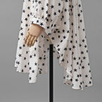 LOUIS VUITTON ルイヴィトン /  22AW LVロゴ・スタープリント ルーズシャツ ワンピース / 星柄 シャツ ワンピース / 1AA9FH / size 34 (IVORY WHITE) レディース
