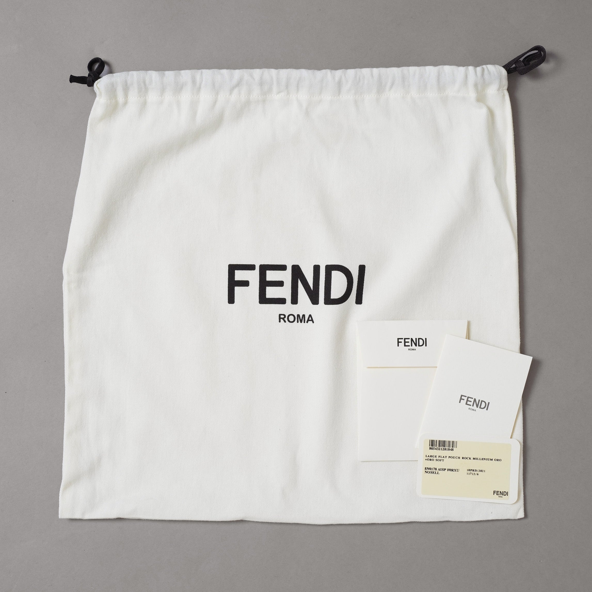 FENDI フェンディ / 美品 ラージフラットポーチ クラッチ バッグ / 8N0178AISP / （GOLD) アクセサリー 352058-izm