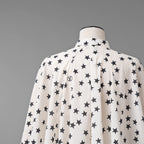 LOUIS VUITTON ルイヴィトン /  22AW LVロゴ・スタープリント ルーズシャツ ワンピース / 星柄 シャツ ワンピース / 1AA9FH / size 34 (IVORY WHITE) レディース