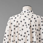 LOUIS VUITTON ルイヴィトン /  22AW LVロゴ・スタープリント ルーズシャツ ワンピース / 星柄 シャツ ワンピース / 1AA9FH / size 34 (IVORY WHITE) レディース