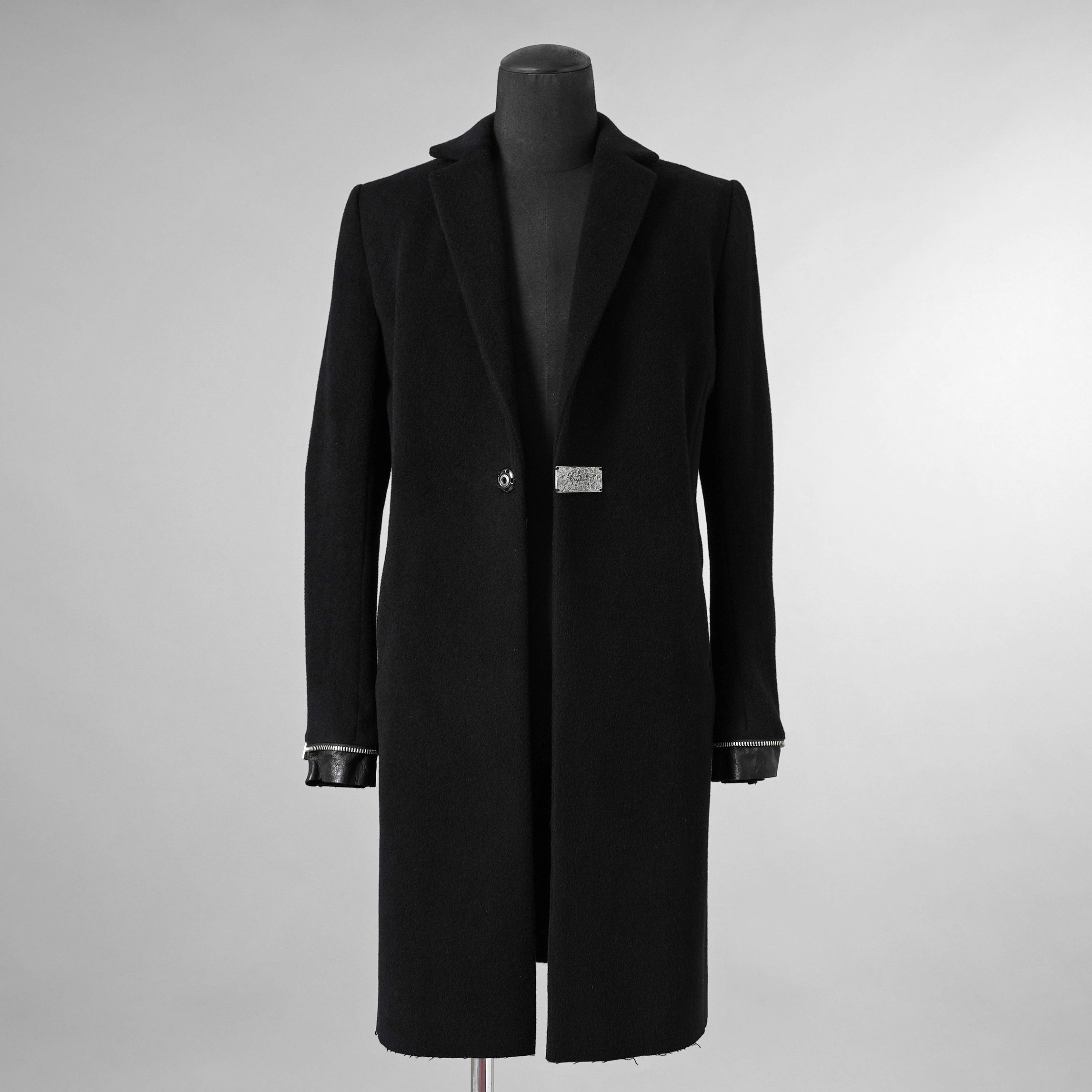 新品 FAGASSENT ファガッセン / 18AW ウールカシミア コート アウター / size 1 (BLACK) 123013-alm