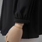CELINE セリーヌ / 美品 20AW トリオンフ チェーン シルクブラウス / 長袖シャツ / 2B308008D / size 38 (BLACK) レディース