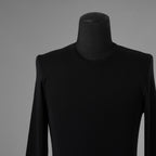 Yves Saint Laurent rive gauche イヴ・サンローラン リヴ・ゴーシュ ウールシルク 長袖ニット / 1372-333-0578 / size S (BLACK) 352065-ymu
