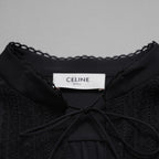 CELINE セリーヌ / 美品 20AW トリオンフ チェーン シルクブラウス / 長袖シャツ / 2B308008D / size 38 (BLACK) レディース