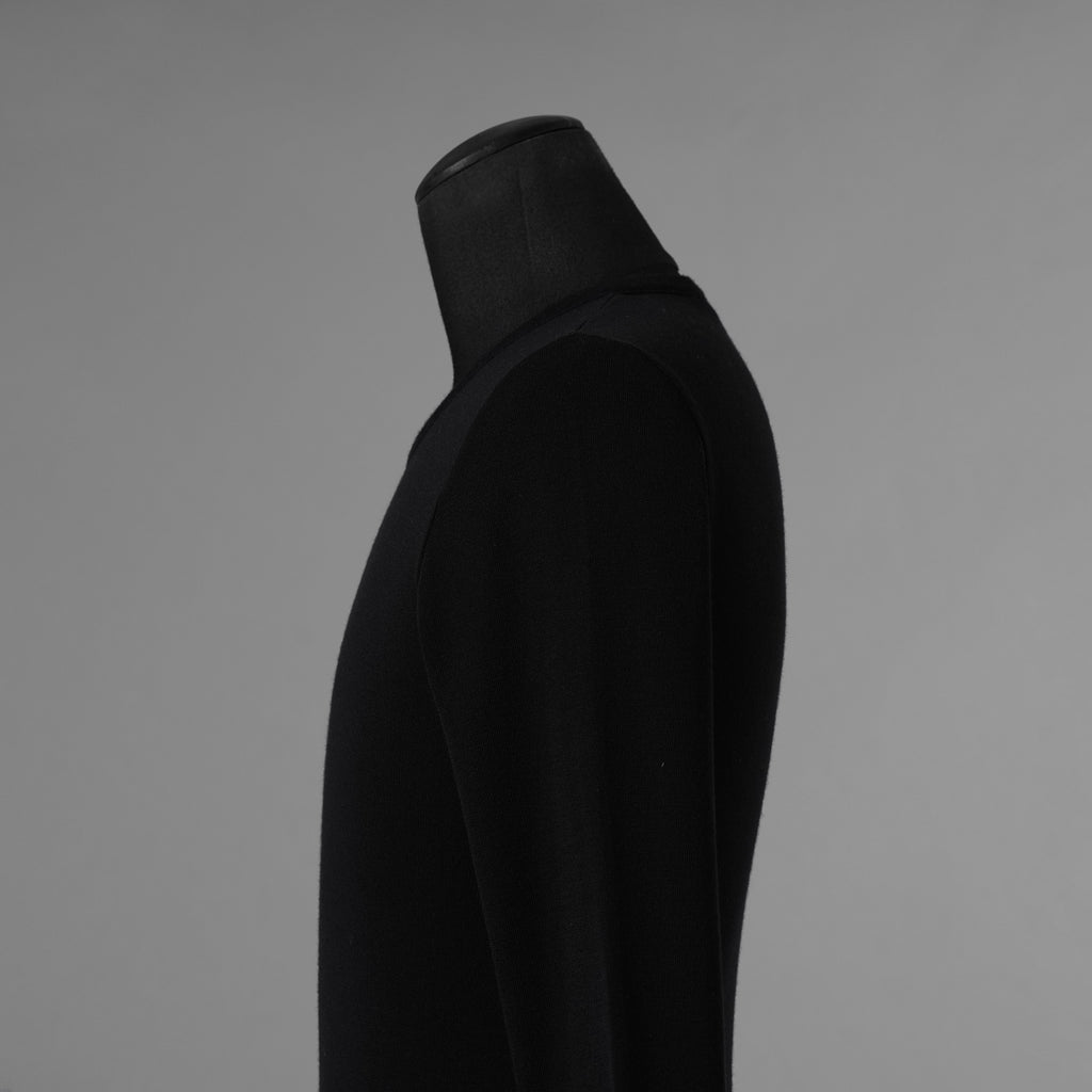 Yves Saint Laurent rive gauche イヴ・サンローラン リヴ・ゴーシュ ウールシルク 長袖ニット / 1372-333-0578 / size S (BLACK) 352065-ymu