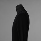 Yves Saint Laurent rive gauche イヴ・サンローラン リヴ・ゴーシュ ウールシルク 長袖ニット / 1372-333-0578 / size S (BLACK) 352065-ymu