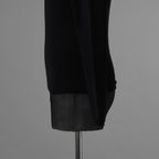 Yves Saint Laurent rive gauche イヴ・サンローラン リヴ・ゴーシュ ウールシルク 長袖ニット / 1372-333-0578 / size S (BLACK) 352065-ymu
