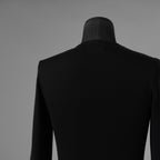 Yves Saint Laurent rive gauche イヴ・サンローラン リヴ・ゴーシュ ウールシルク 長袖ニット / 1372-333-0578 / size S (BLACK) 352065-ymu