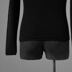 Yves Saint Laurent rive gauche イヴ・サンローラン リヴ・ゴーシュ ウールシルク 長袖ニット / 1372-333-0578 / size S (BLACK) 352065-ymu