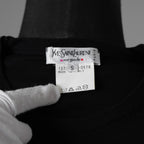 Yves Saint Laurent rive gauche イヴ・サンローラン リヴ・ゴーシュ ウールシルク 長袖ニット / 1372-333-0578 / size S (BLACK) 352065-ymu