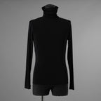 Yves Saint Laurent rive gauche イヴ・サンローラン リヴ・ゴーシュ タートルネック 長袖Tシャツ /  size S (BLACK) 352066-ymu