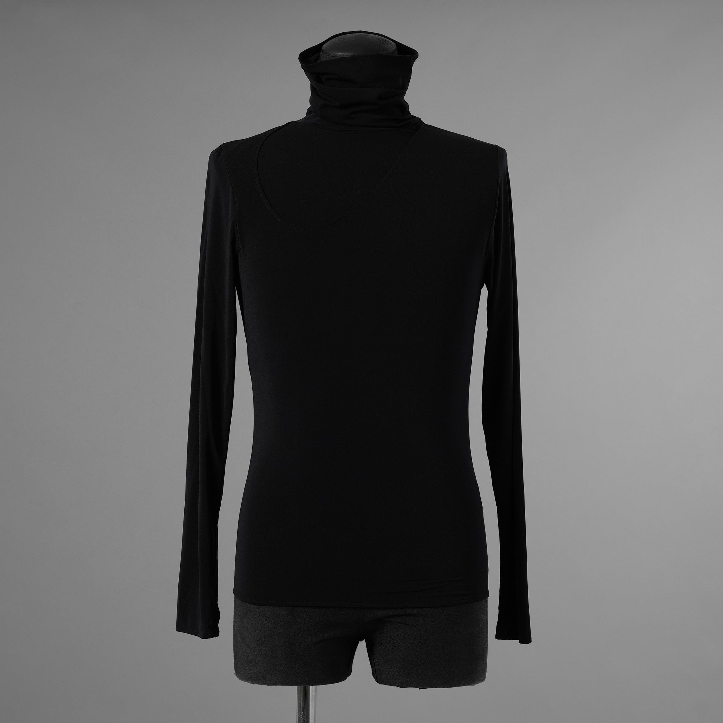Yves Saint Laurent rive gauche イヴ・サンローラン リヴ・ゴーシュ タートルネック 長袖Tシャツ /  size S (BLACK) 352066-ymu
