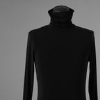 Yves Saint Laurent rive gauche イヴ・サンローラン リヴ・ゴーシュ タートルネック 長袖Tシャツ /  size S (BLACK) 352066-ymu