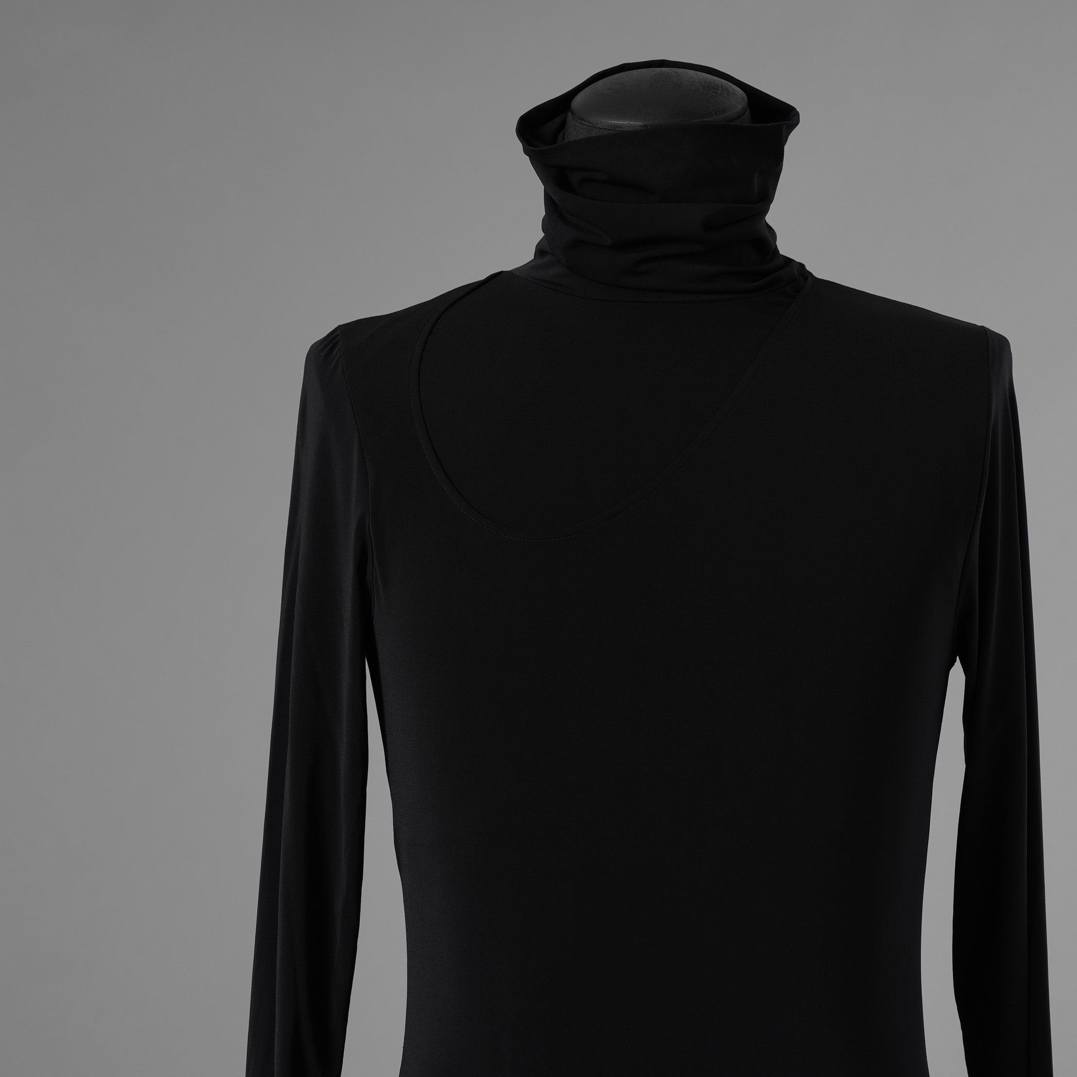 Yves Saint Laurent rive gauche イヴ・サンローラン リヴ・ゴーシュ タートルネック 長袖Tシャツ /  size S (BLACK) 352066-ymu