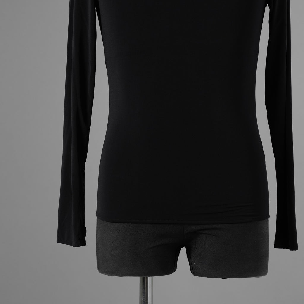 Yves Saint Laurent rive gauche イヴ・サンローラン リヴ・ゴーシュ タートルネック 長袖Tシャツ /  size S (BLACK) 352066-ymu