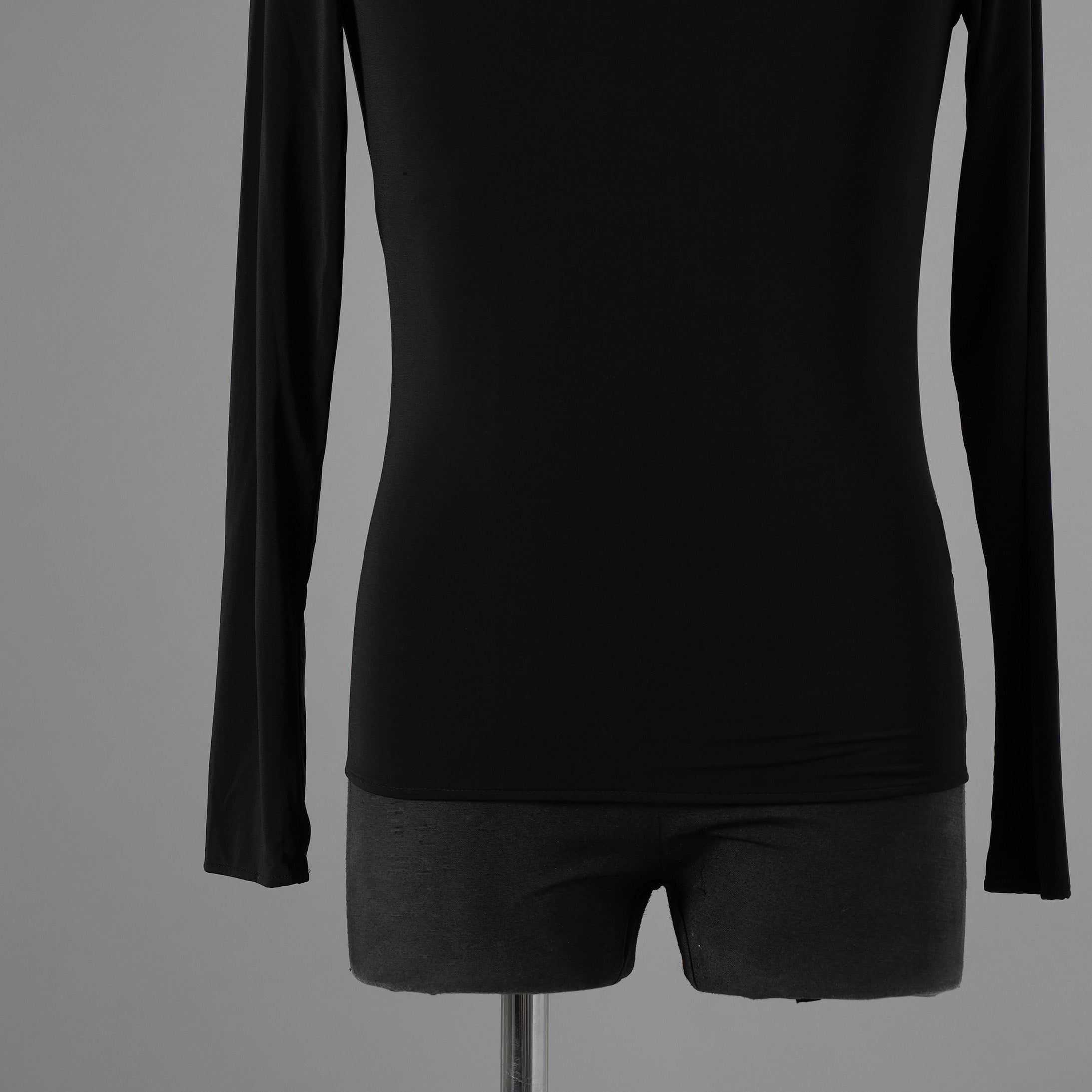 Yves Saint Laurent rive gauche イヴ・サンローラン リヴ・ゴーシュ タートルネック 長袖Tシャツ /  size S (BLACK) 352066-ymu