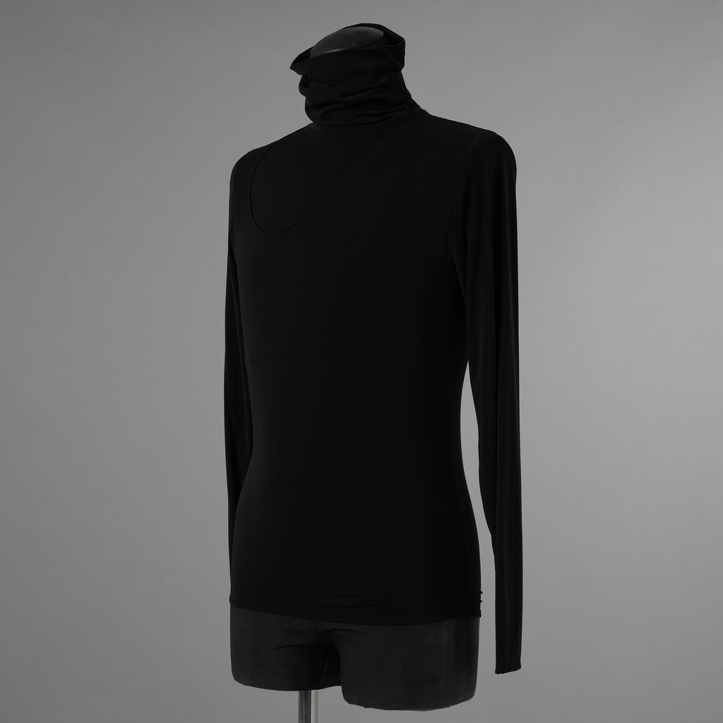 Yves Saint Laurent rive gauche イヴ・サンローラン リヴ・ゴーシュ タートルネック 長袖Tシャツ /  size S (BLACK) 352066-ymu