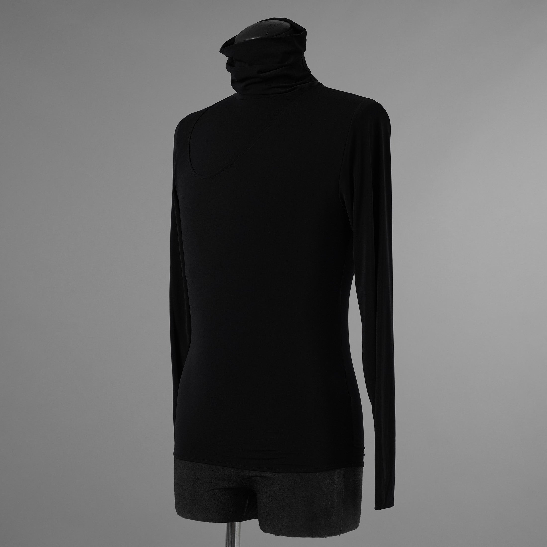 Yves Saint Laurent rive gauche イヴ・サンローラン リヴ・ゴーシュ タートルネック 長袖Tシャツ /  size S (BLACK) 352066-ymu
