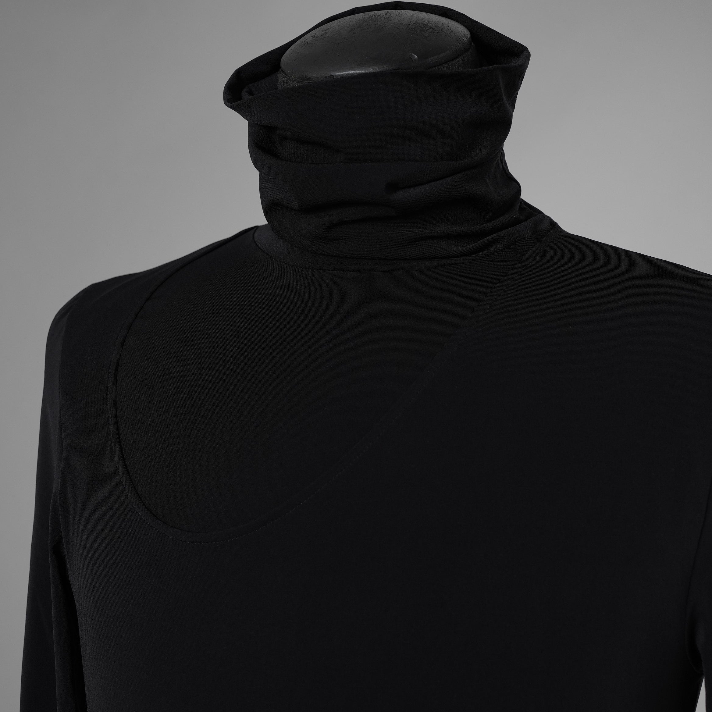 Yves Saint Laurent rive gauche イヴ・サンローラン リヴ・ゴーシュ タートルネック 長袖Tシャツ /  size S (BLACK) 352066-ymu