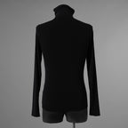 Yves Saint Laurent rive gauche イヴ・サンローラン リヴ・ゴーシュ タートルネック 長袖Tシャツ /  size S (BLACK) 352066-ymu