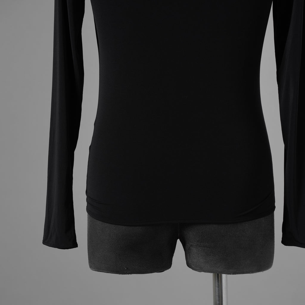 Yves Saint Laurent rive gauche イヴ・サンローラン リヴ・ゴーシュ タートルネック 長袖Tシャツ /  size S (BLACK) 352066-ymu