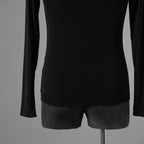 Yves Saint Laurent rive gauche イヴ・サンローラン リヴ・ゴーシュ タートルネック 長袖Tシャツ /  size S (BLACK) 352066-ymu