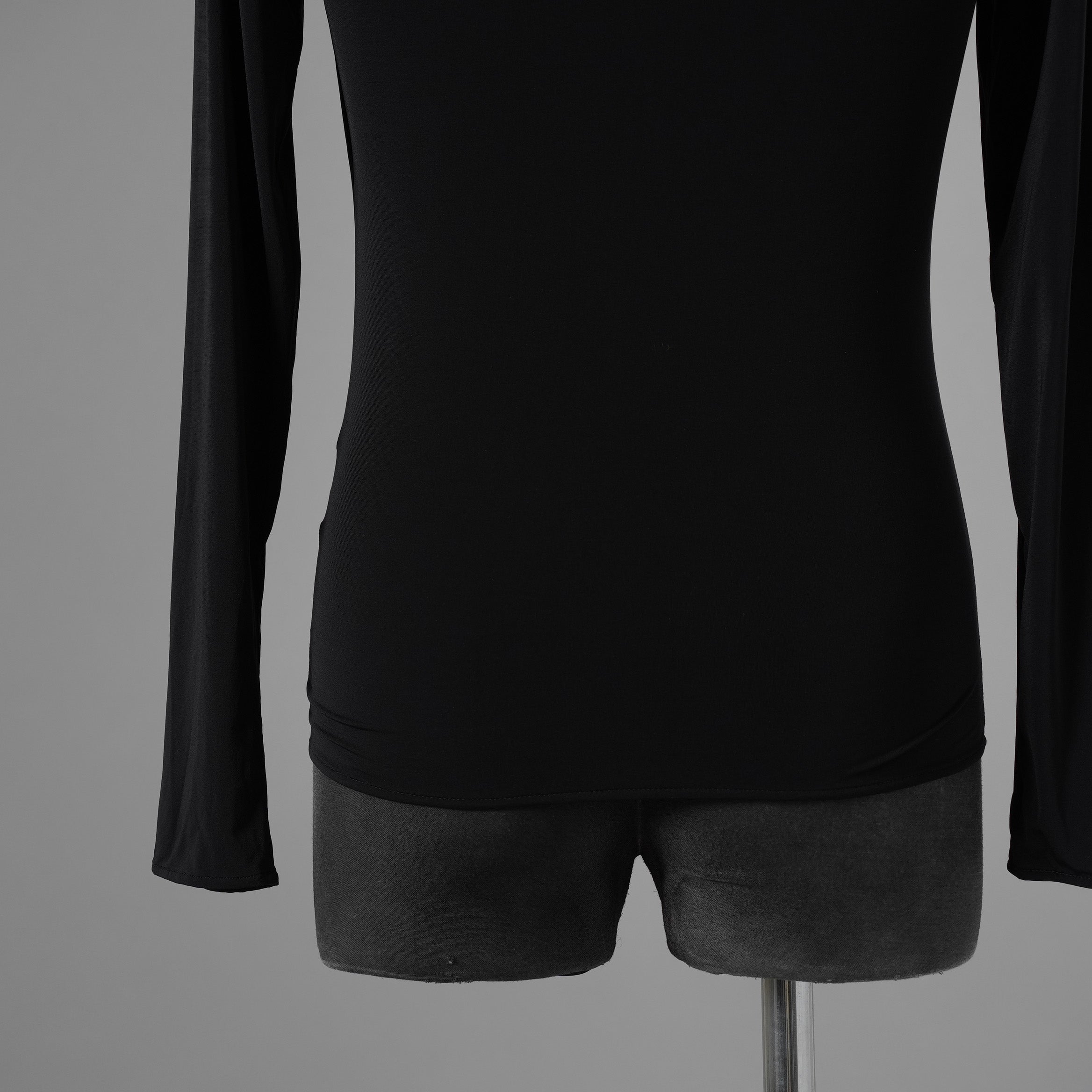 Yves Saint Laurent rive gauche イヴ・サンローラン リヴ・ゴーシュ タートルネック 長袖Tシャツ /  size S (BLACK) 352066-ymu