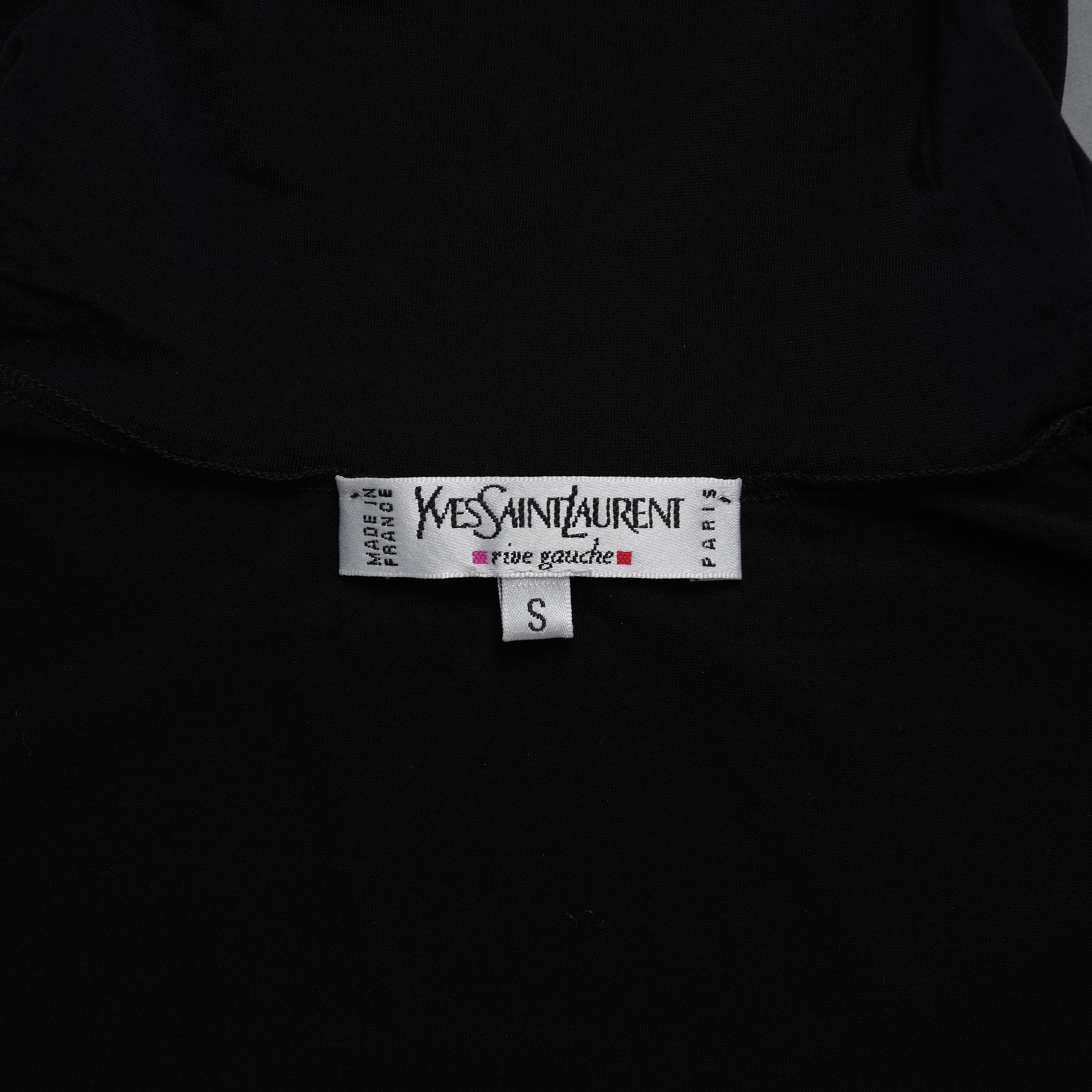 Yves Saint Laurent rive gauche イヴ・サンローラン リヴ・ゴーシュ タートルネック 長袖Tシャツ /  size S (BLACK) 352066-ymu