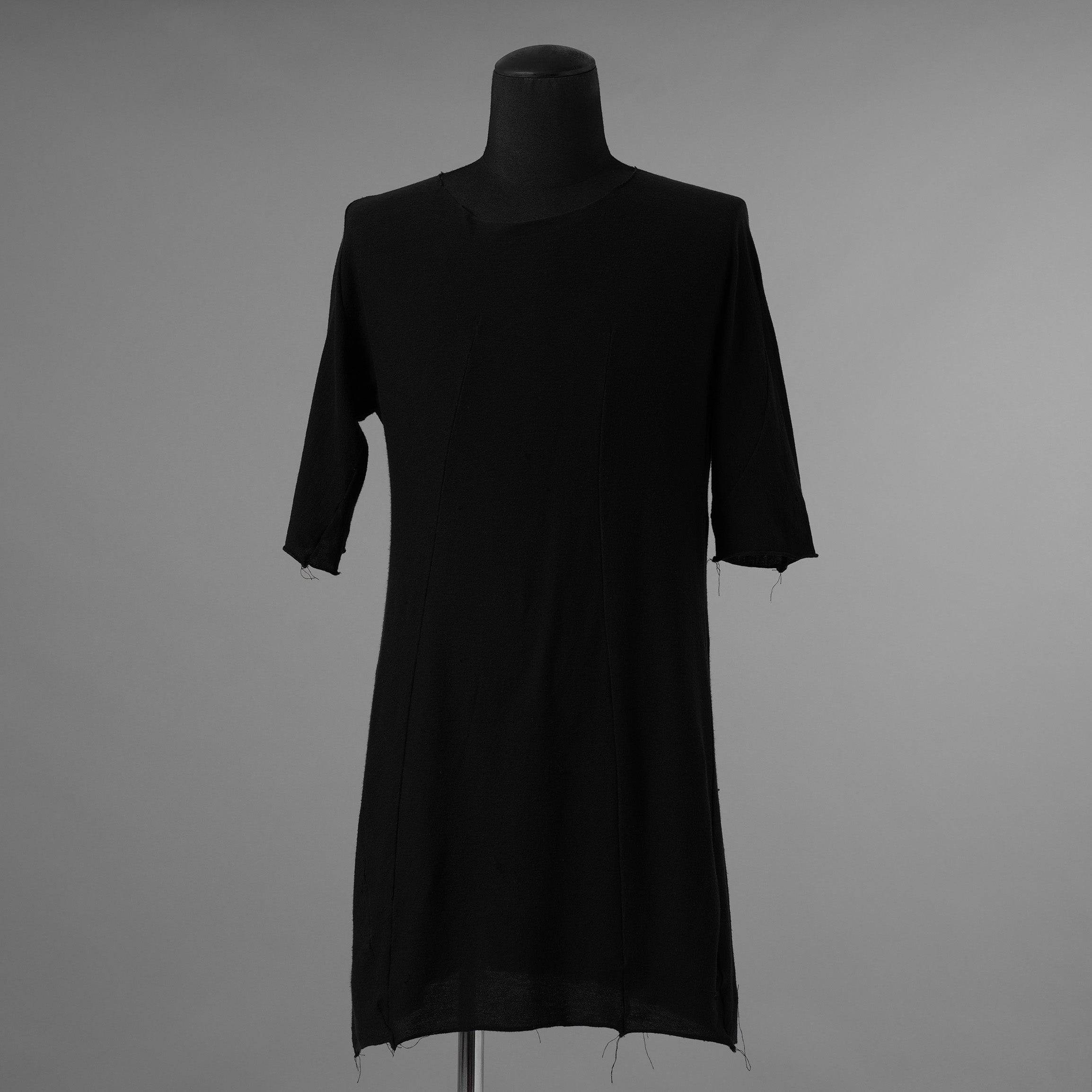 Leon Emanuel Blanck レオンエマニュエルブランク / Distortion Curved T-shirt 半袖Tシャツ / DIS-T-01 / size 46 (BLACK) 352068-uen