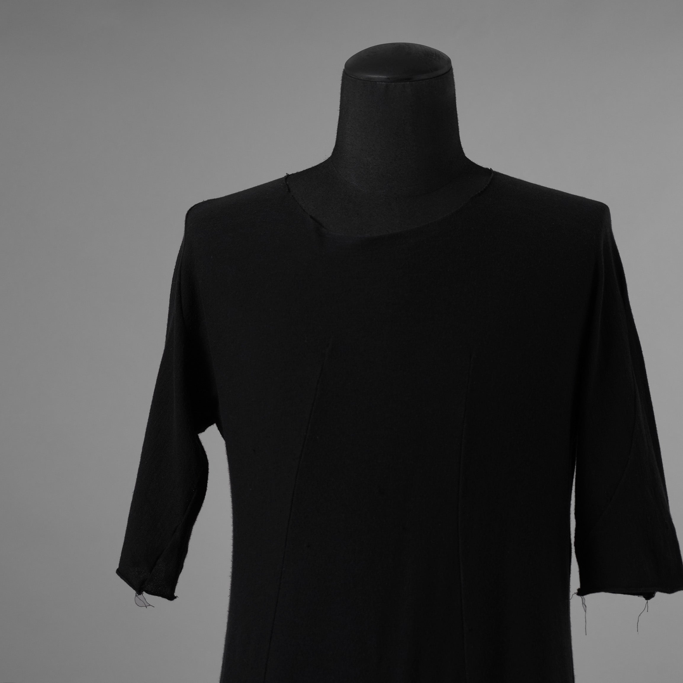 Leon Emanuel Blanck レオンエマニュエルブランク / Distortion Curved T-shirt 半袖Tシャツ / DIS-T-01 / size 46 (BLACK) 352068-uen