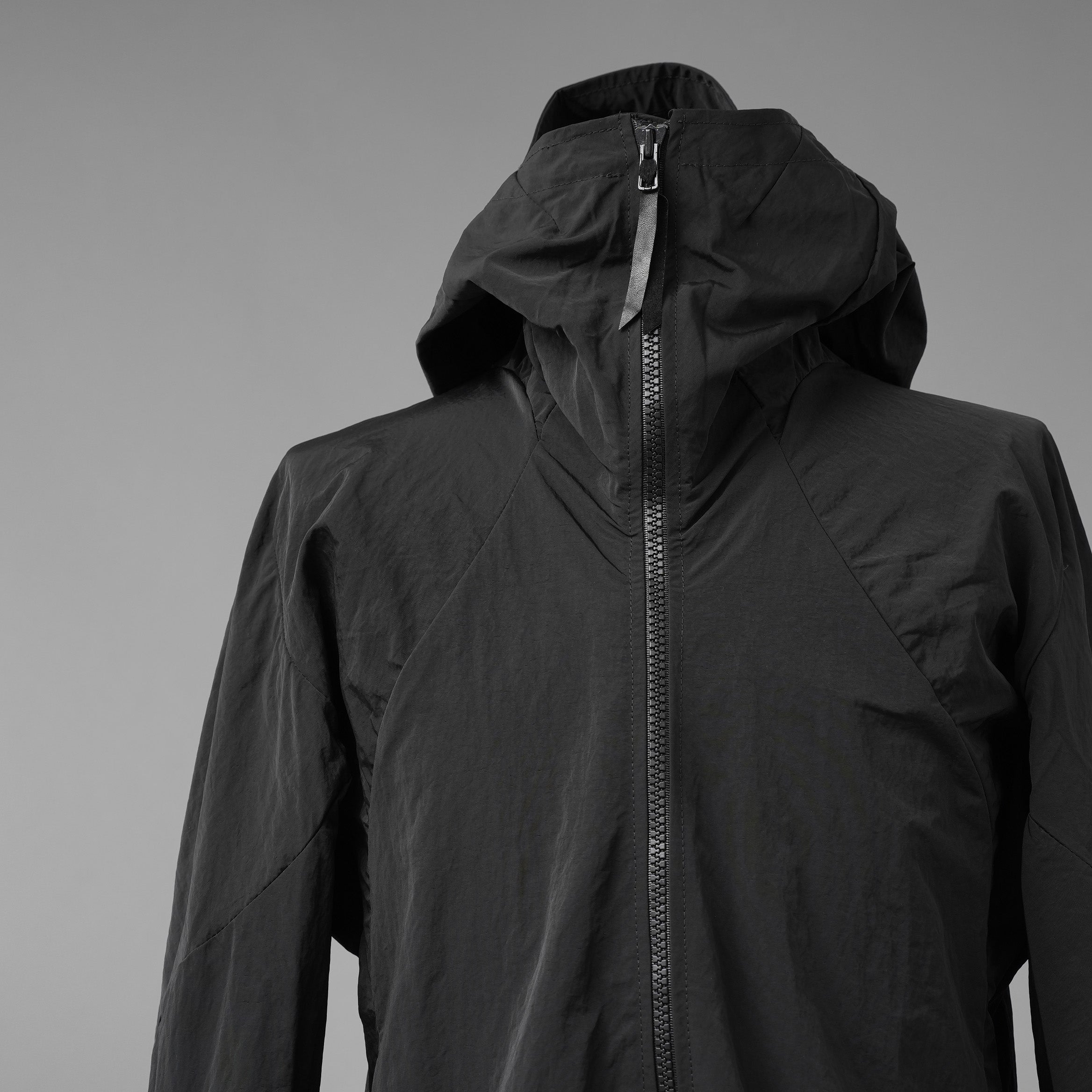 Leon Emanuel Blanck レオンエマニュエルブランク / 美品 Forced Perspective Parka Coat / パーカー コート / size 48 (BLACK)