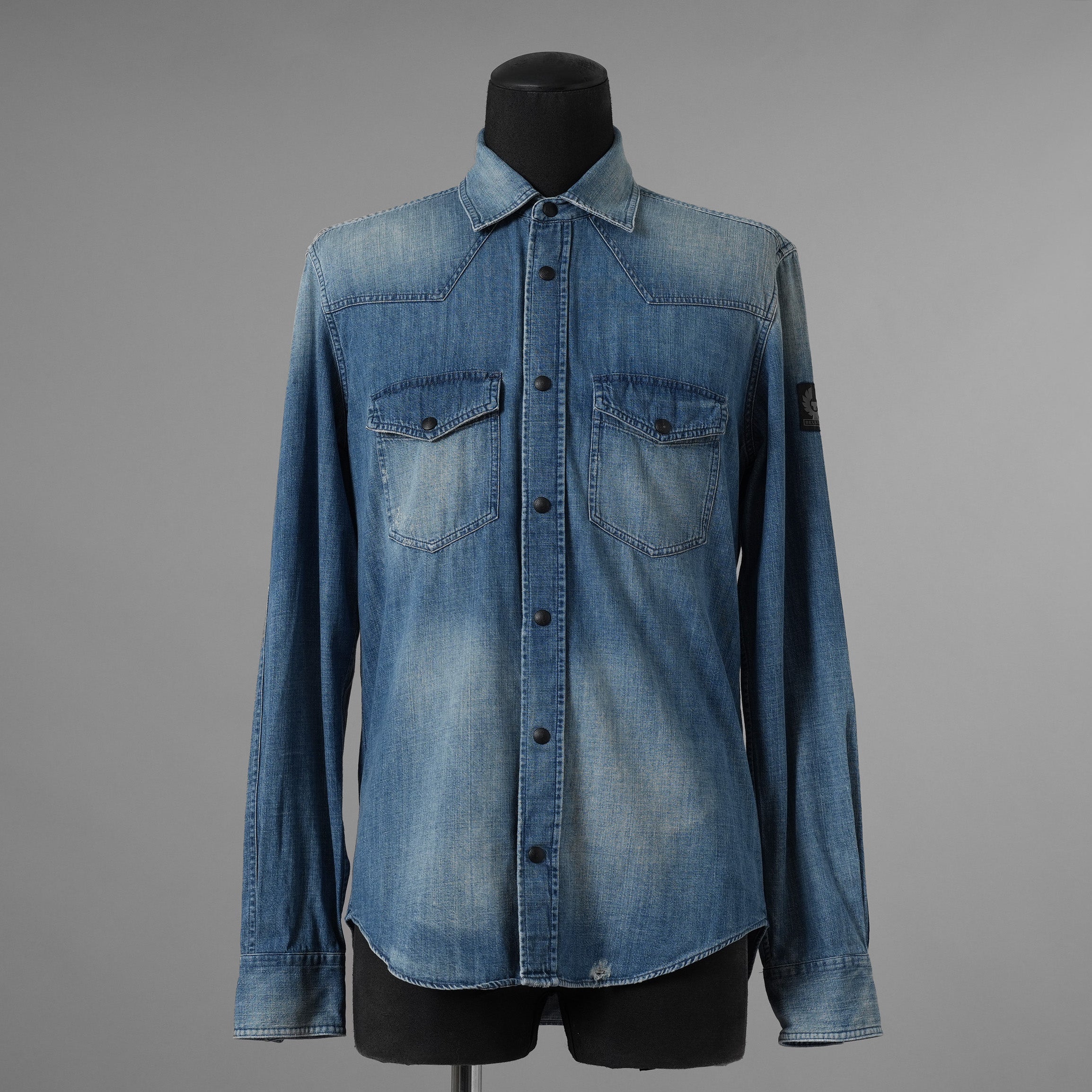 Belstaff ベルスタッフ / 美品 18SS Somerford Denim Shirt デニム 長袖シャツ / size S (INDIGO) 352063-in-ue