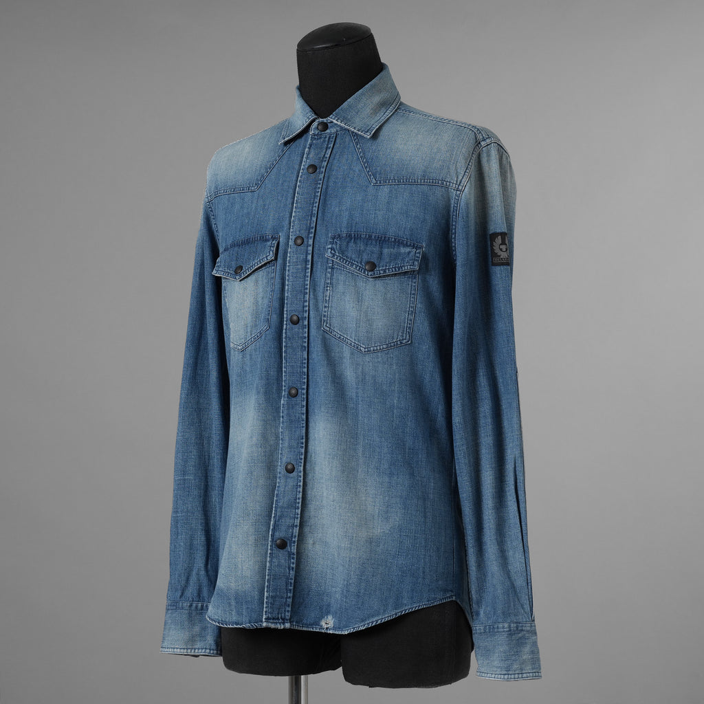 Belstaff ベルスタッフ / 美品 18SS Somerford Denim Shirt デニム 長袖シャツ / size S (INDIGO) 352063-in-ue