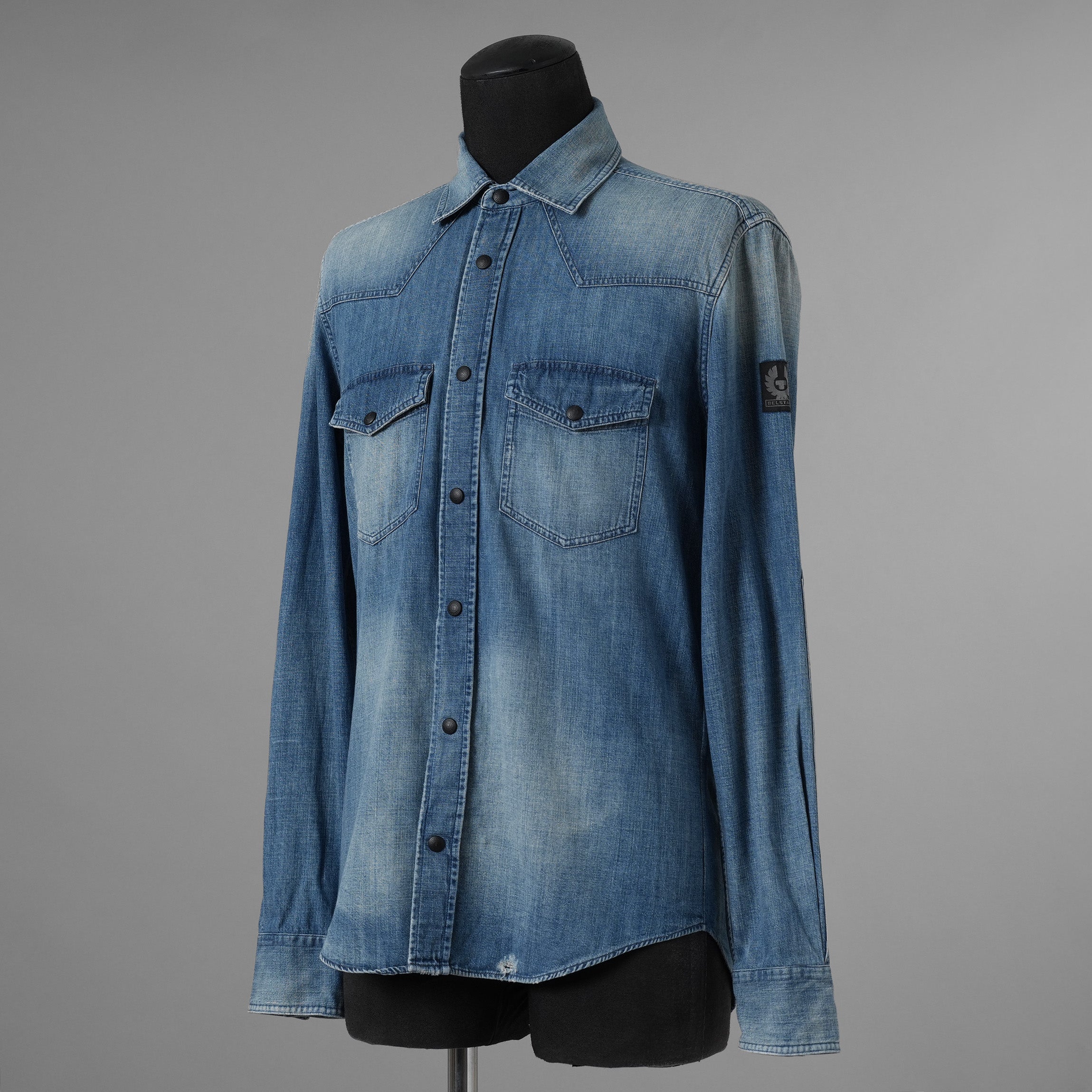 Belstaff ベルスタッフ / 美品 18SS Somerford Denim Shirt デニム 長袖シャツ / size S (INDIGO) 352063-in-ue