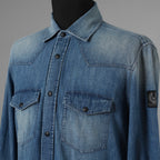 Belstaff ベルスタッフ / 美品 18SS Somerford Denim Shirt デニム 長袖シャツ / size S (INDIGO) 352063-in-ue