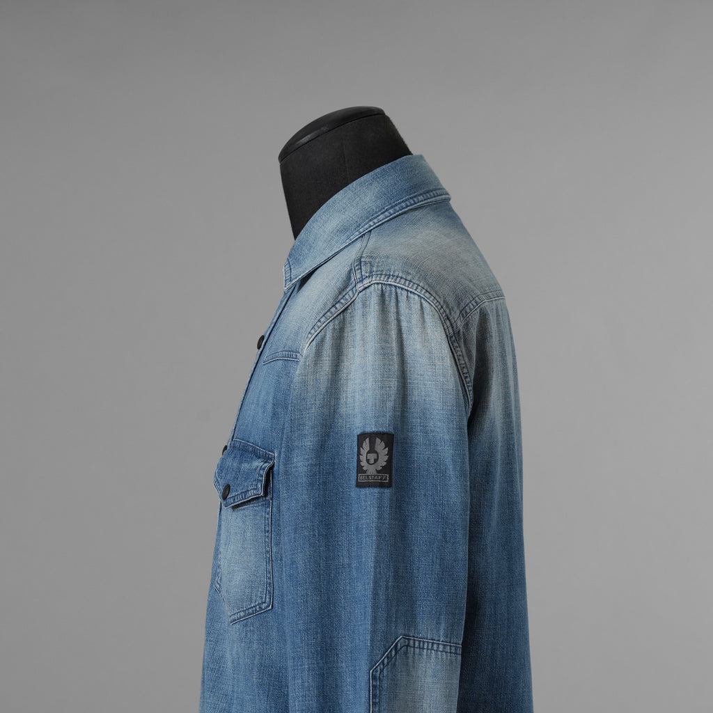 Belstaff ベルスタッフ / 美品 18SS Somerford Denim Shirt デニム 長袖シャツ / size S (INDIGO) 352063-in-ue