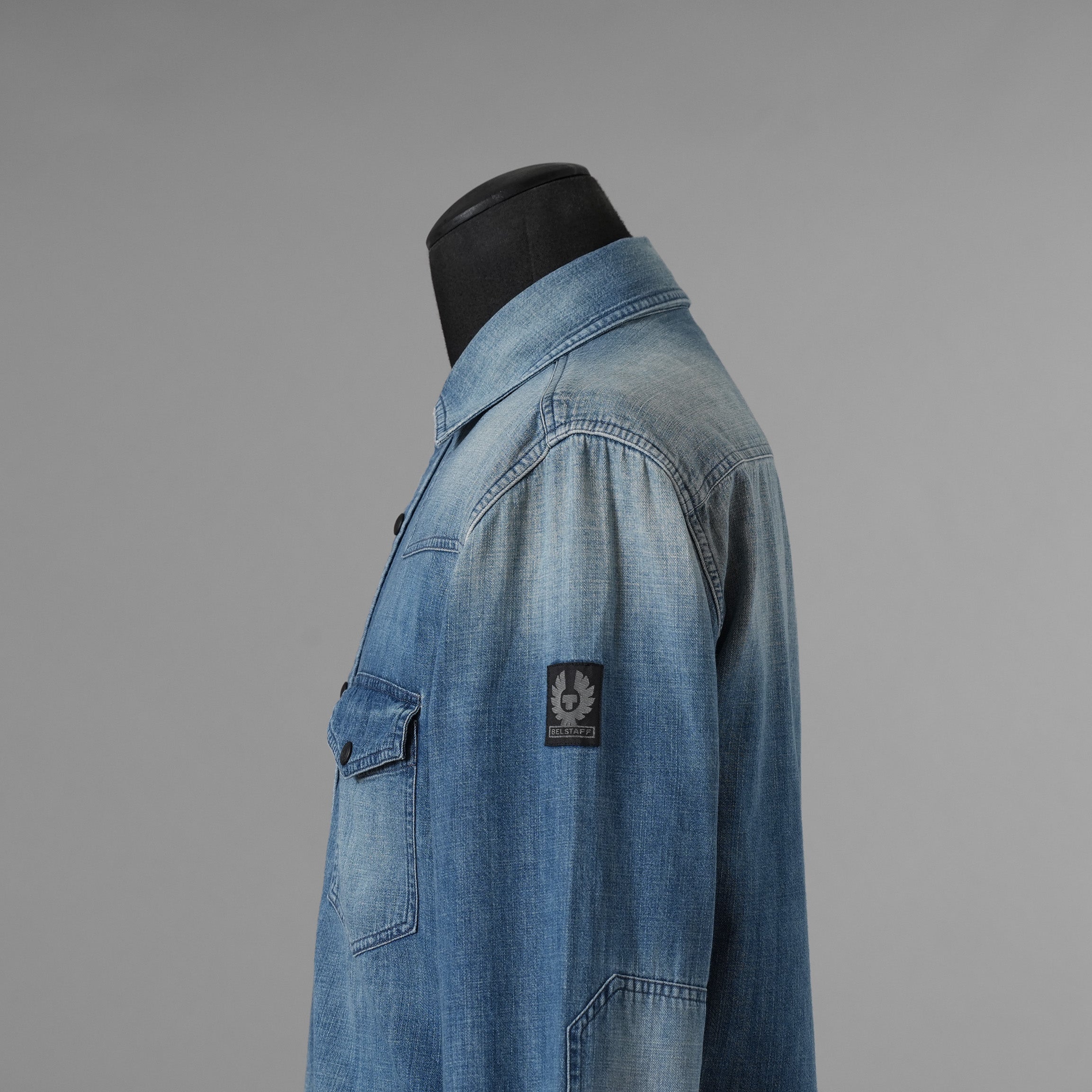 Belstaff ベルスタッフ / 美品 18SS Somerford Denim Shirt デニム 長袖シャツ / size S (INDIGO) 352063-in-ue