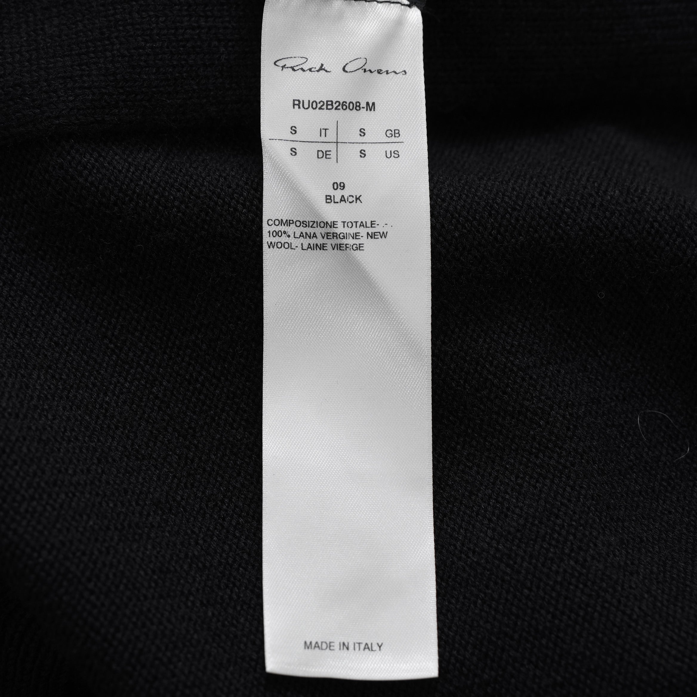 RICK OWENS リックオウエンス / 美品 22AW STOROBE PETER CARDIGAN カーディガン / RU02B2608-M / size S (BLACK)