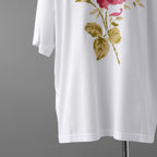 Christian Dior クリスチャンディオール / 美品 22AW DIOR JARDIN 薔薇刺繍 半袖Tシャツ / フラワーロゴ / 243J685A0677 / size S (WHITE)